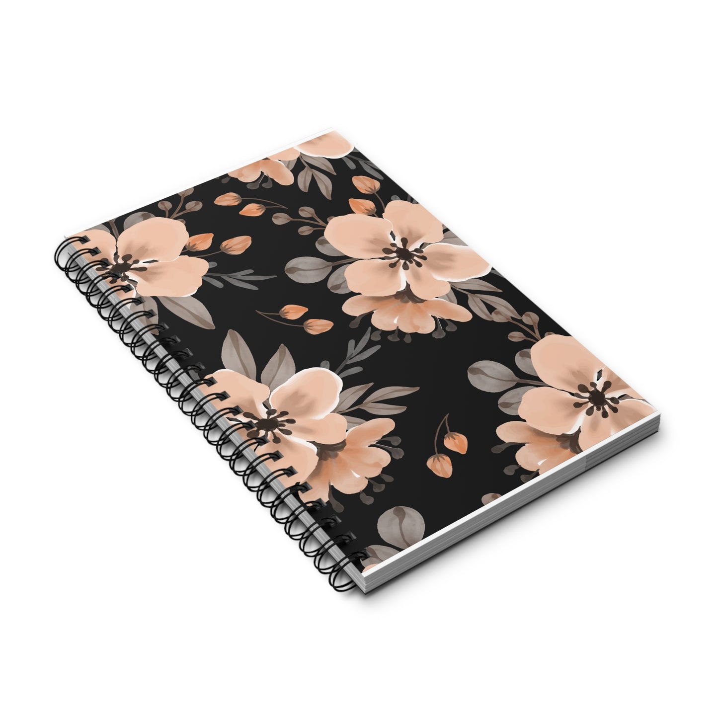 Beige Flowers - Spiral Notebook