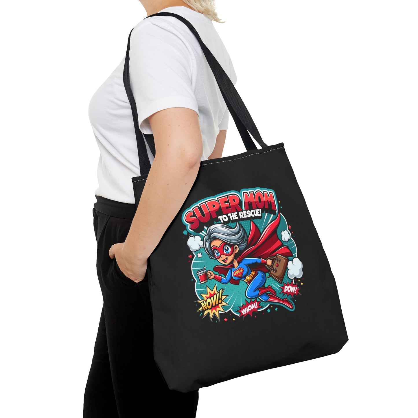 Super Mom to the rescue - Full colour tote bag