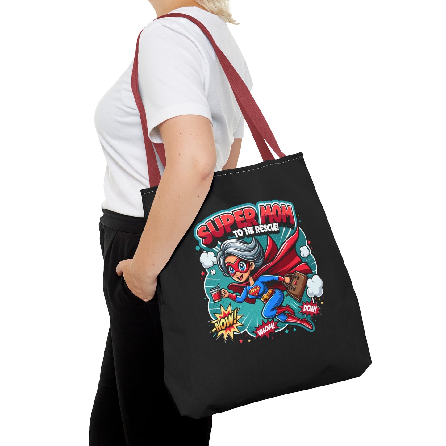 Super Mom to the rescue - Full colour tote bag