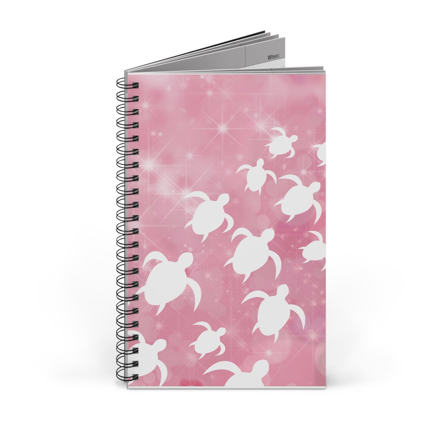 Pink Turtle - Spiral Notebook