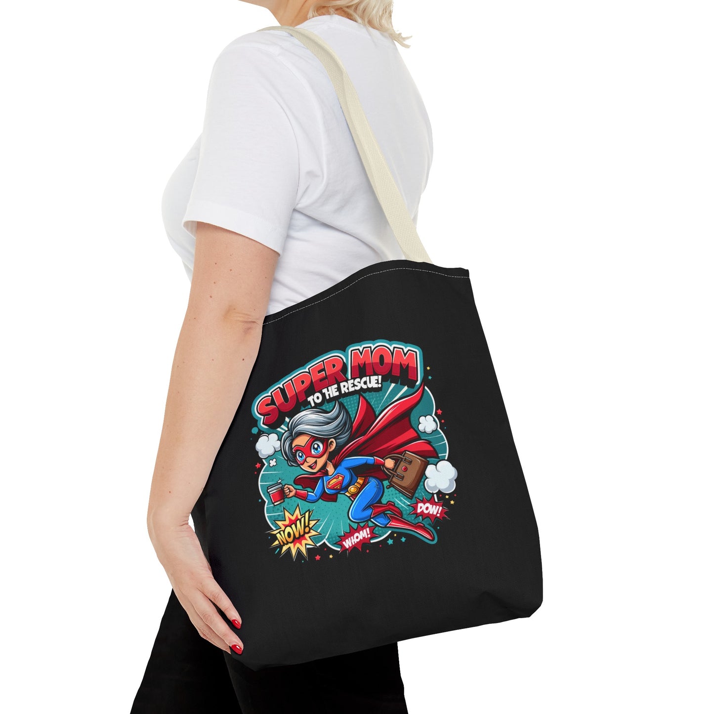 Super Mom to the rescue - Full colour tote bag