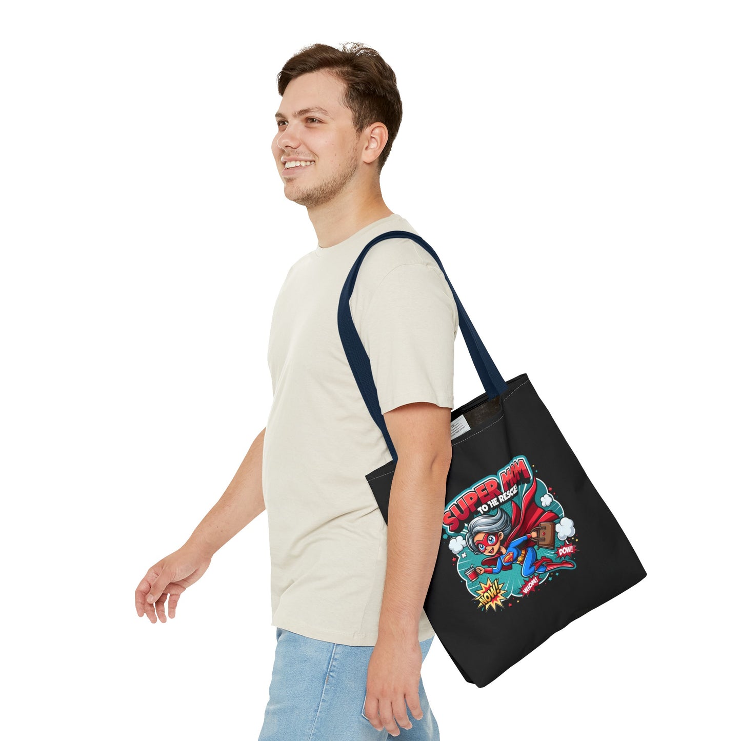 Super Mom to the rescue - Full colour tote bag