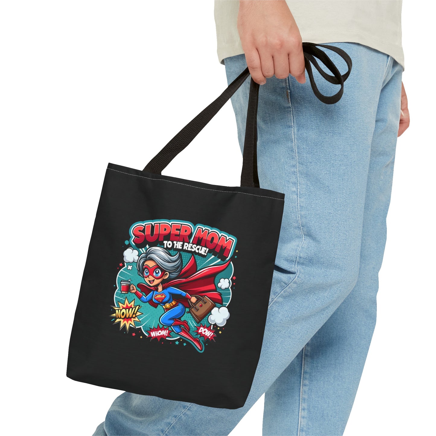 Super Mom to the rescue - Full colour tote bag