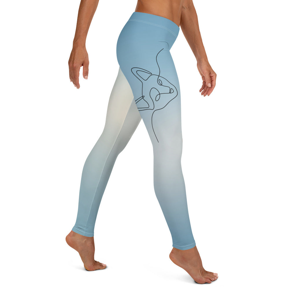 Cat light blue - Leggings