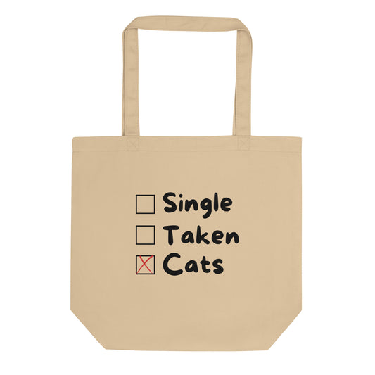 Single taken cats - Eco Tote Bag