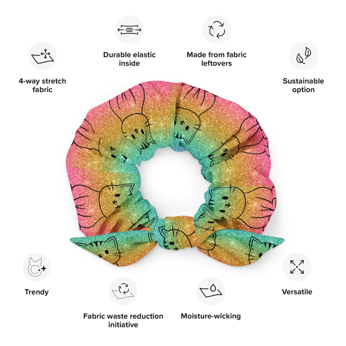 Rainbow cats - Scrunchie