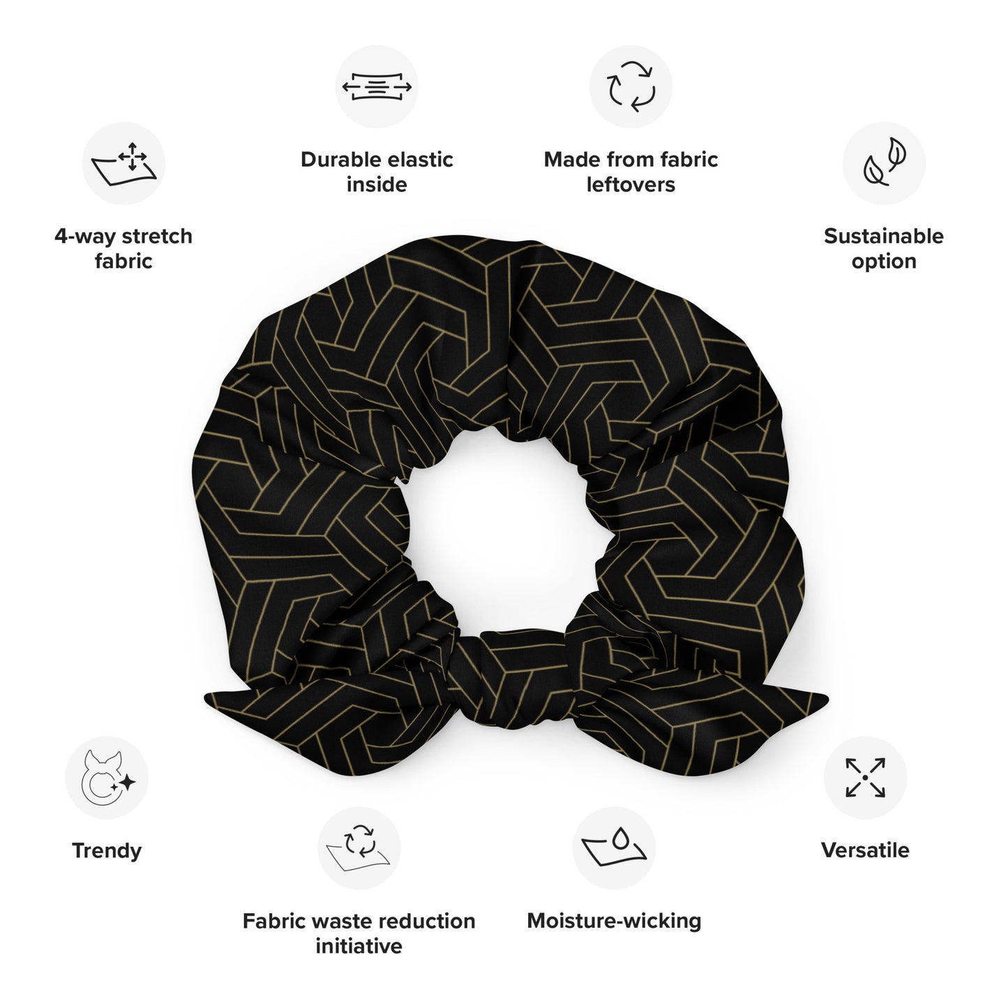 Golden & black pattern - Scrunchie