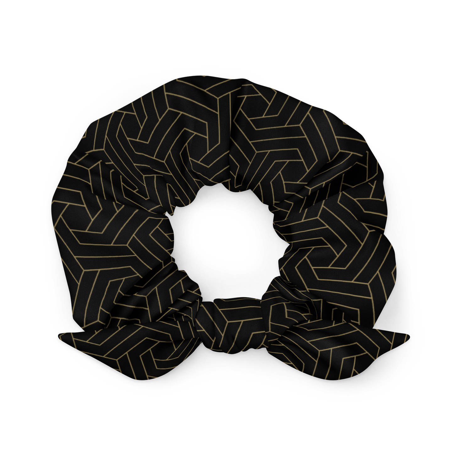 Golden & black pattern - Scrunchie