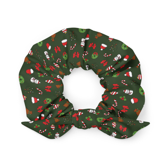 Green Christmas - Recycled Scrunchie