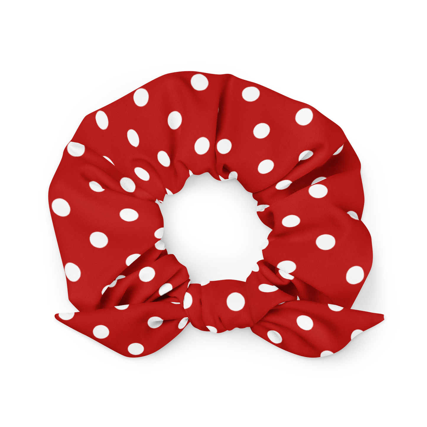 Red with white dots - Scrunchie