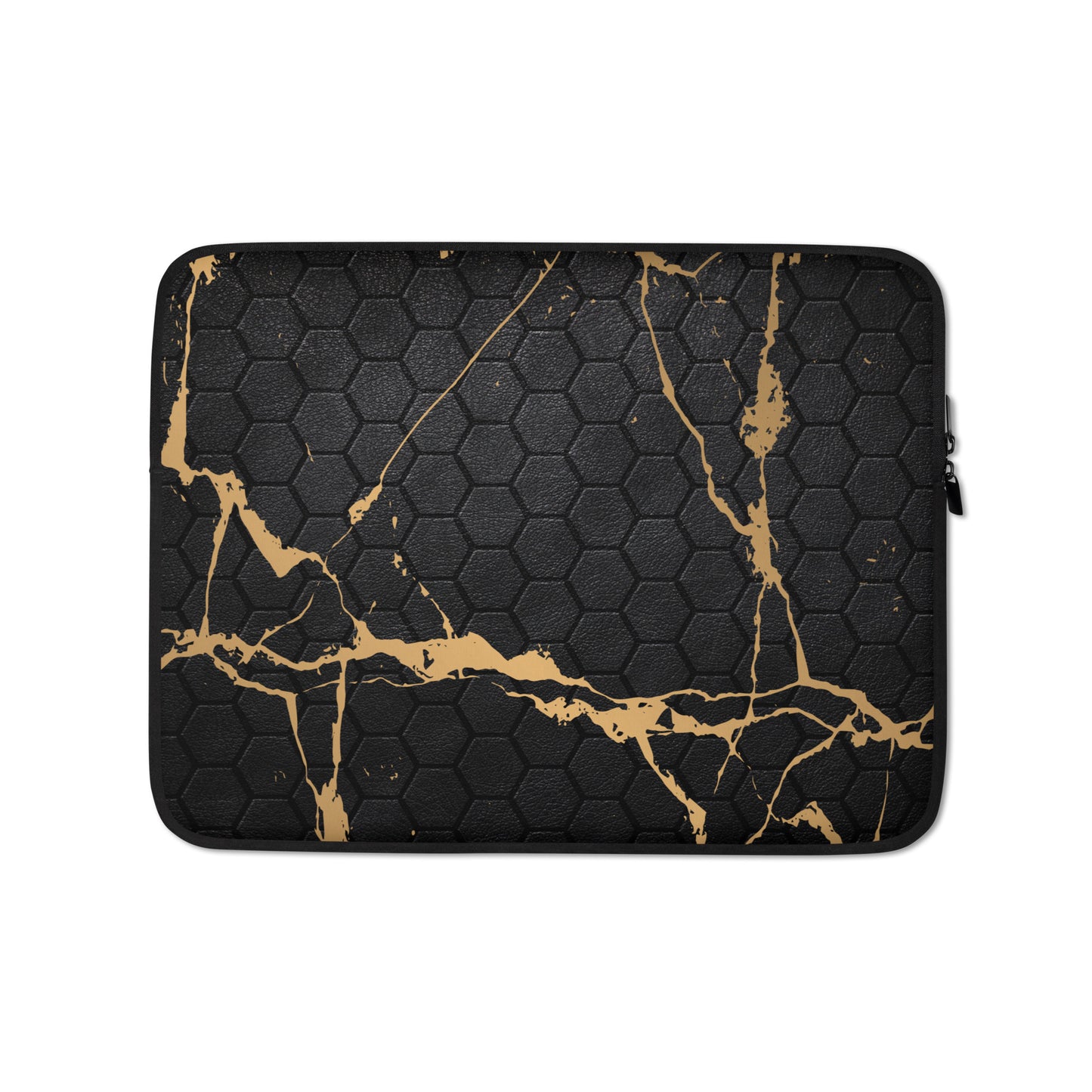 Black & golden hexagon - Laptop Sleeve