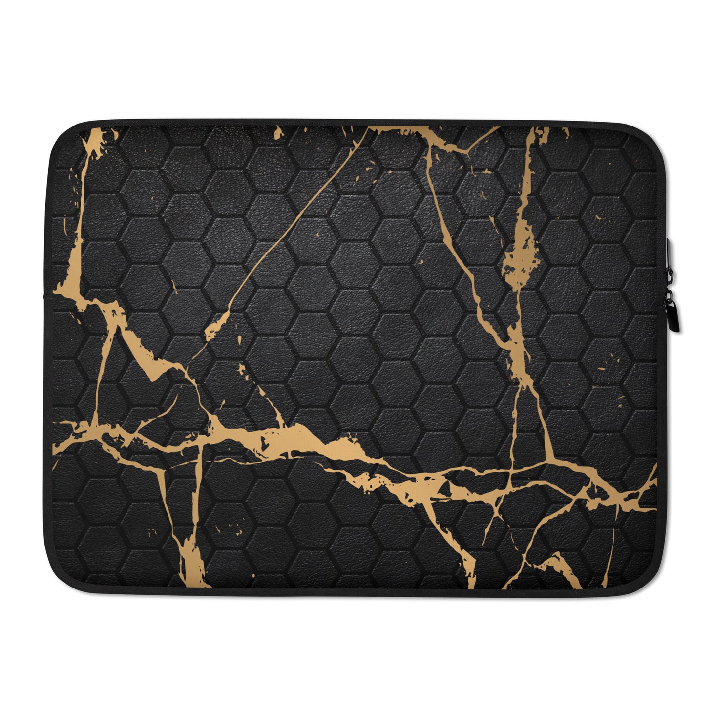 Black & golden hexagon - Laptop Sleeve