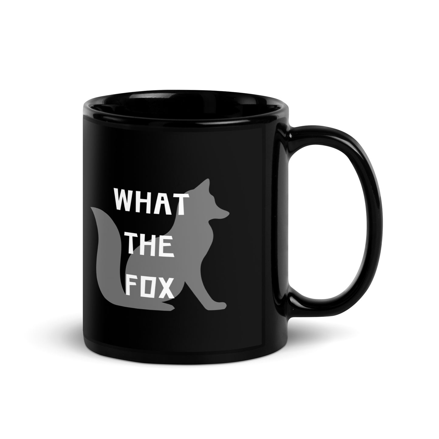 What the fox - Black Glossy Mug