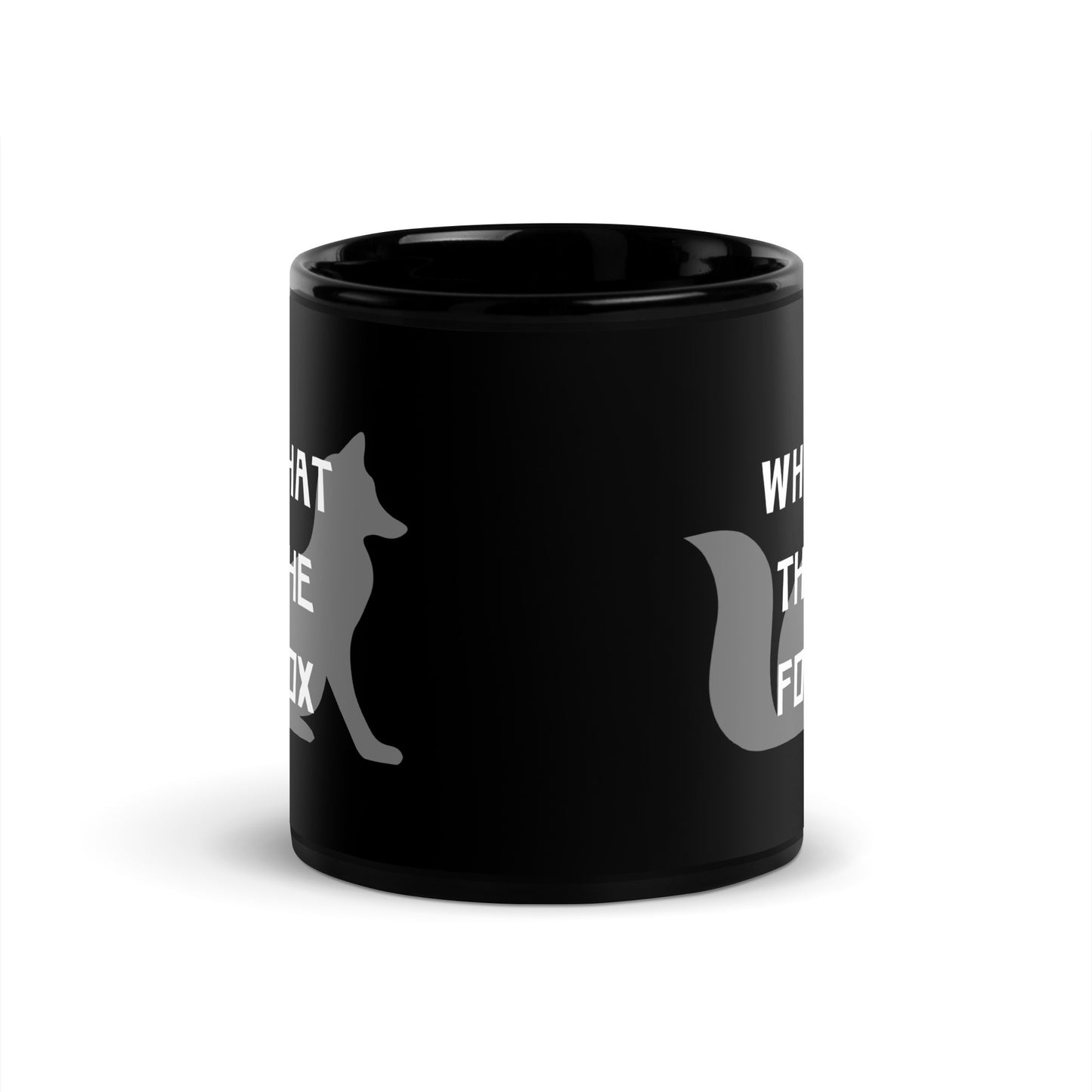 What the fox - Black Glossy Mug