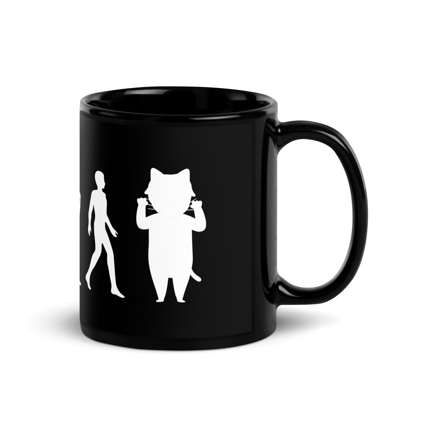 Furry evolution - Black Glossy Mug