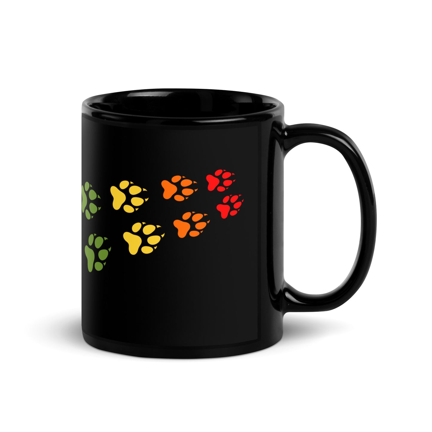 Rainbow paws - Black Glossy Mug