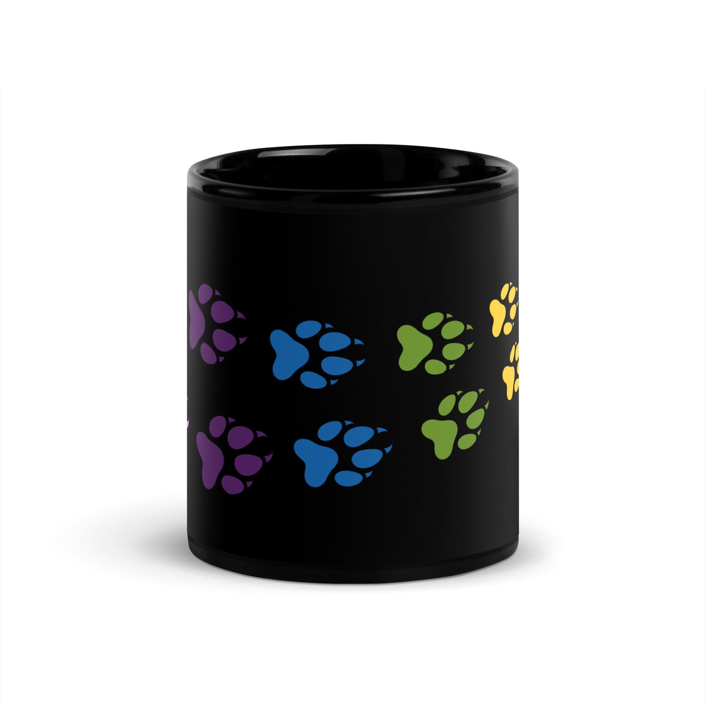 Rainbow paws - Black Glossy Mug